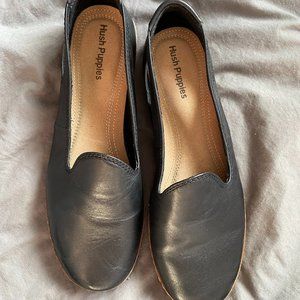 Hush Puppies | Sebeka Piper Flats |Black Leather | Sz 10
